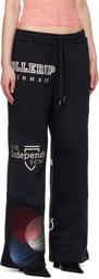 Marine Serre Black Regenerated Graphic Sweatshirts Sweatpants