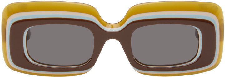 Photo: LOEWE Multicolor Multilayer Rectangular Sunglasses