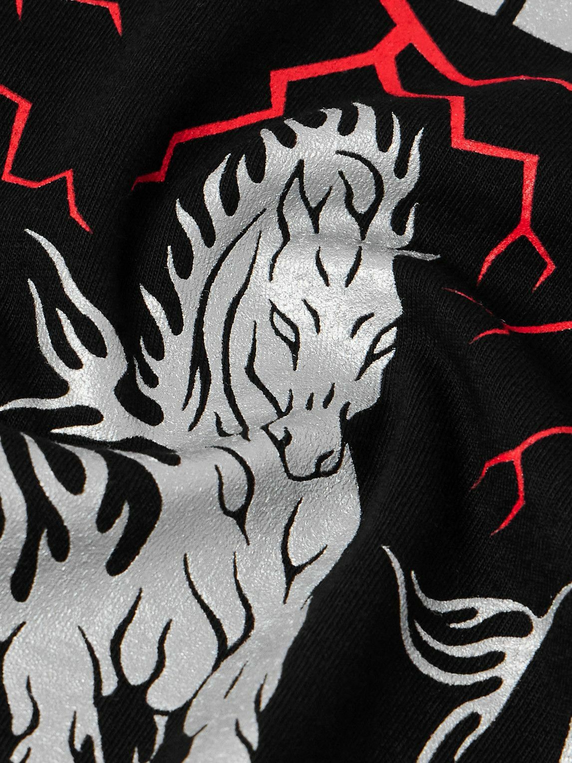 Local Authority LA - Horse Power Logo-Print Cotton-Jersey T-Shirt - Black