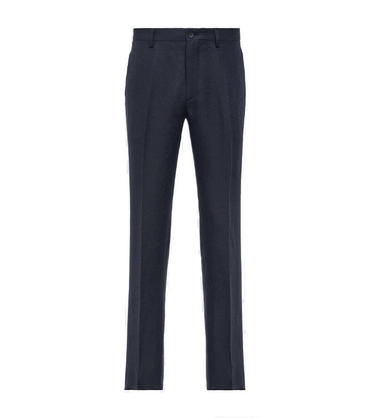 Photo: Etro Mid-rise linen tapered pants