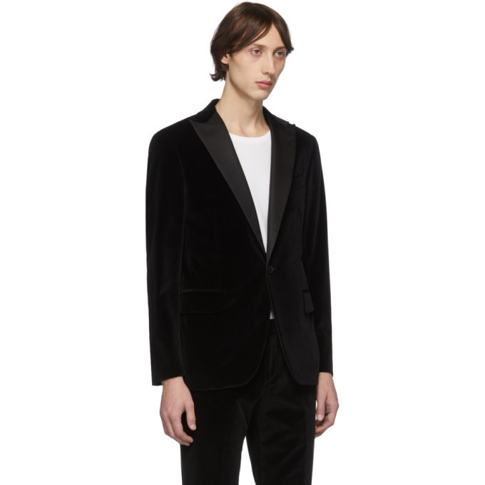 Eidos Black Velvet Tuxedo Blazer