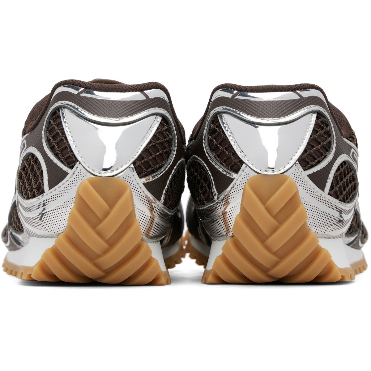 Bottega Veneta Brown & Silver Orbit Sneakers