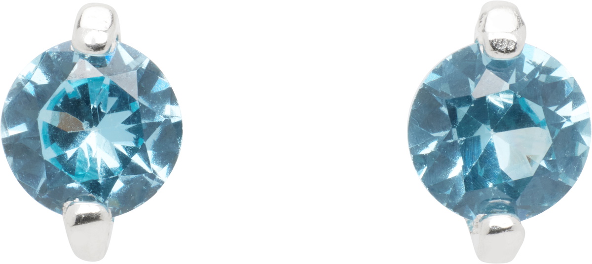 【待望★】 Blue & Silver Labs Hatton Round Labs Hatton Earrings S アクセサリー