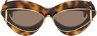 LOEWE Brown Cateye Double Frame Sunglasses