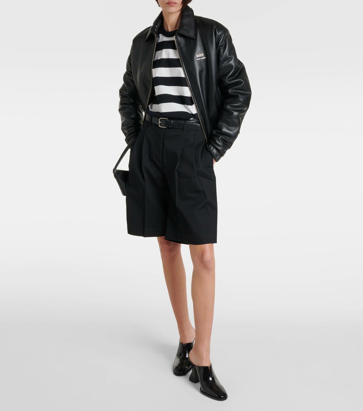 Ami Paris Ami de Cœur striped cotton T-shirt