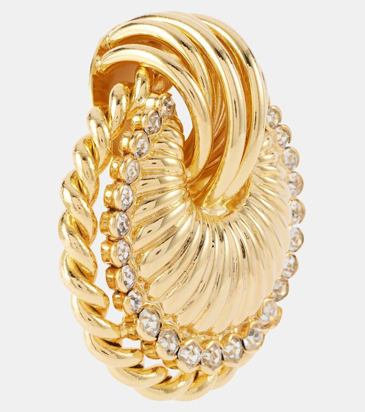 Alessandra Rich Shell embellished earrings
