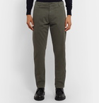 Aspesi - Slim-Fit Garment-Dyed Cotton-Blend Twill Trousers - Green