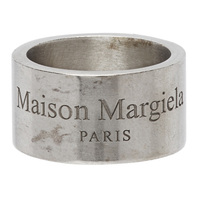 Photo: Maison Margiela Silver Wide Logo Ring