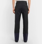 Lanvin - Pleated Panelled Wool Trousers - Navy