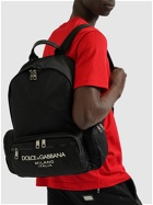DOLCE & GABBANA - Rubberized Logo Nylon Backpack
