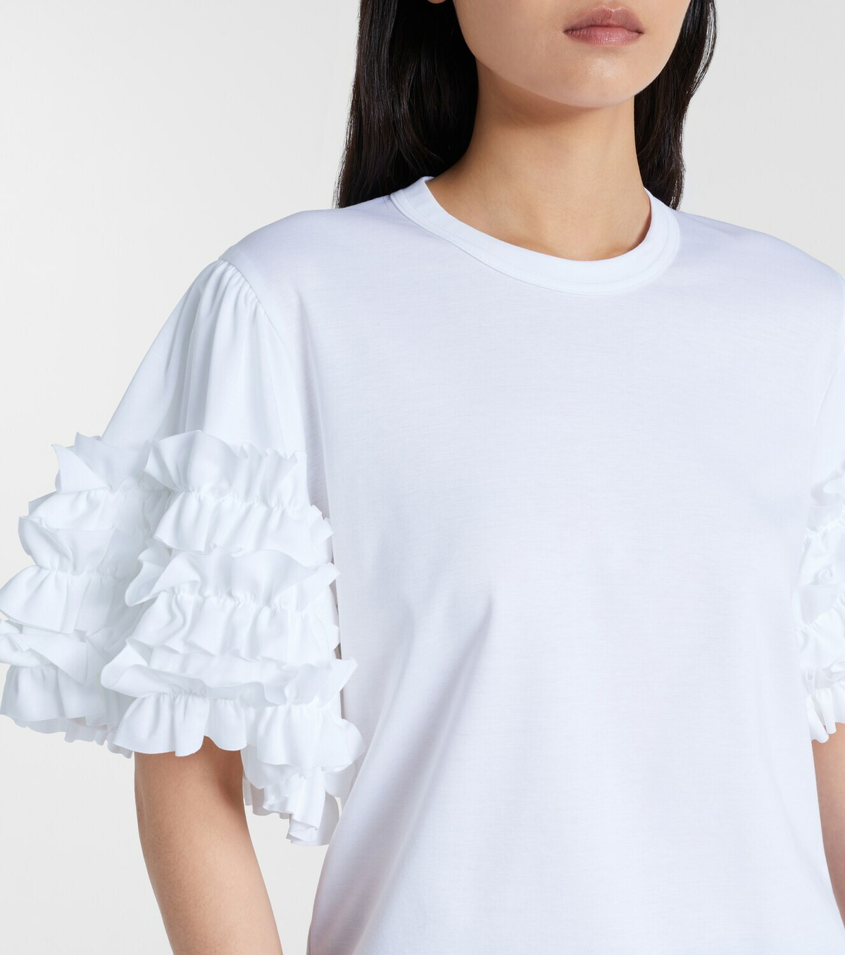Noir Kei Ninomiya Ruffled cotton T-shirt