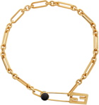 Fendi Gold Baguette Necklace