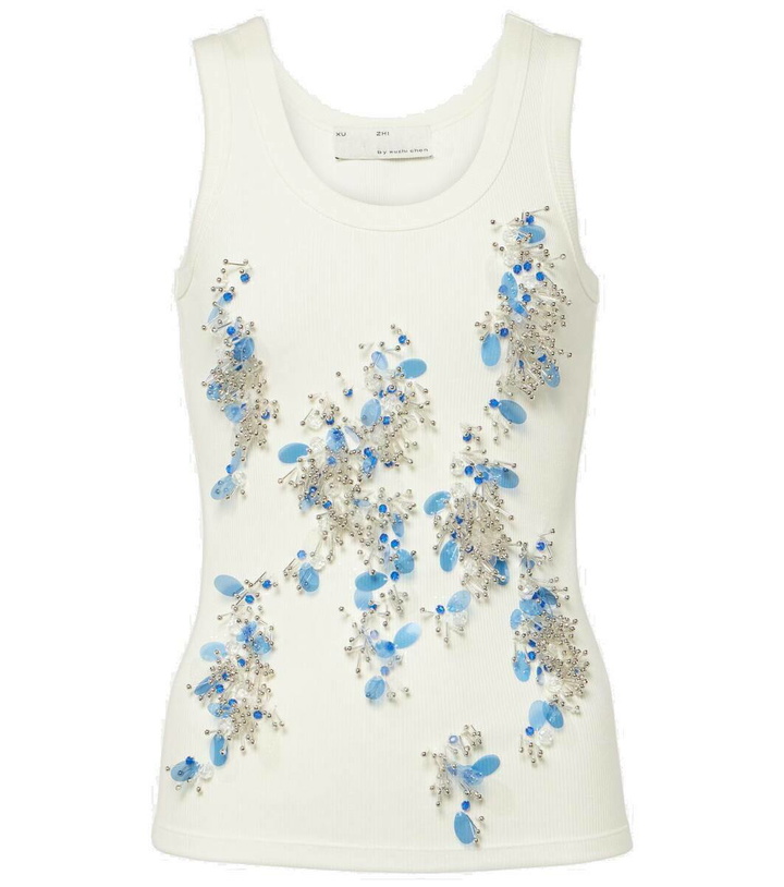 Photo: Xu Zhi Beaded ribbed-knit tank top