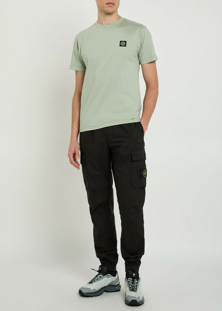 Stone Island Stretch-cotton Cargo Trousers Black