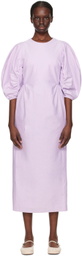 Kika Vargas Purple Bessie Midi Dress