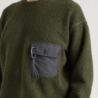 And Wander Men's Re Wool JQ Crew Sweatshirt in Khaki