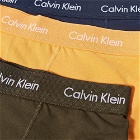 Calvin Klein Men's Cotton Stretch Trunk - 3 Pack in Orange/Blue Shadow/Green