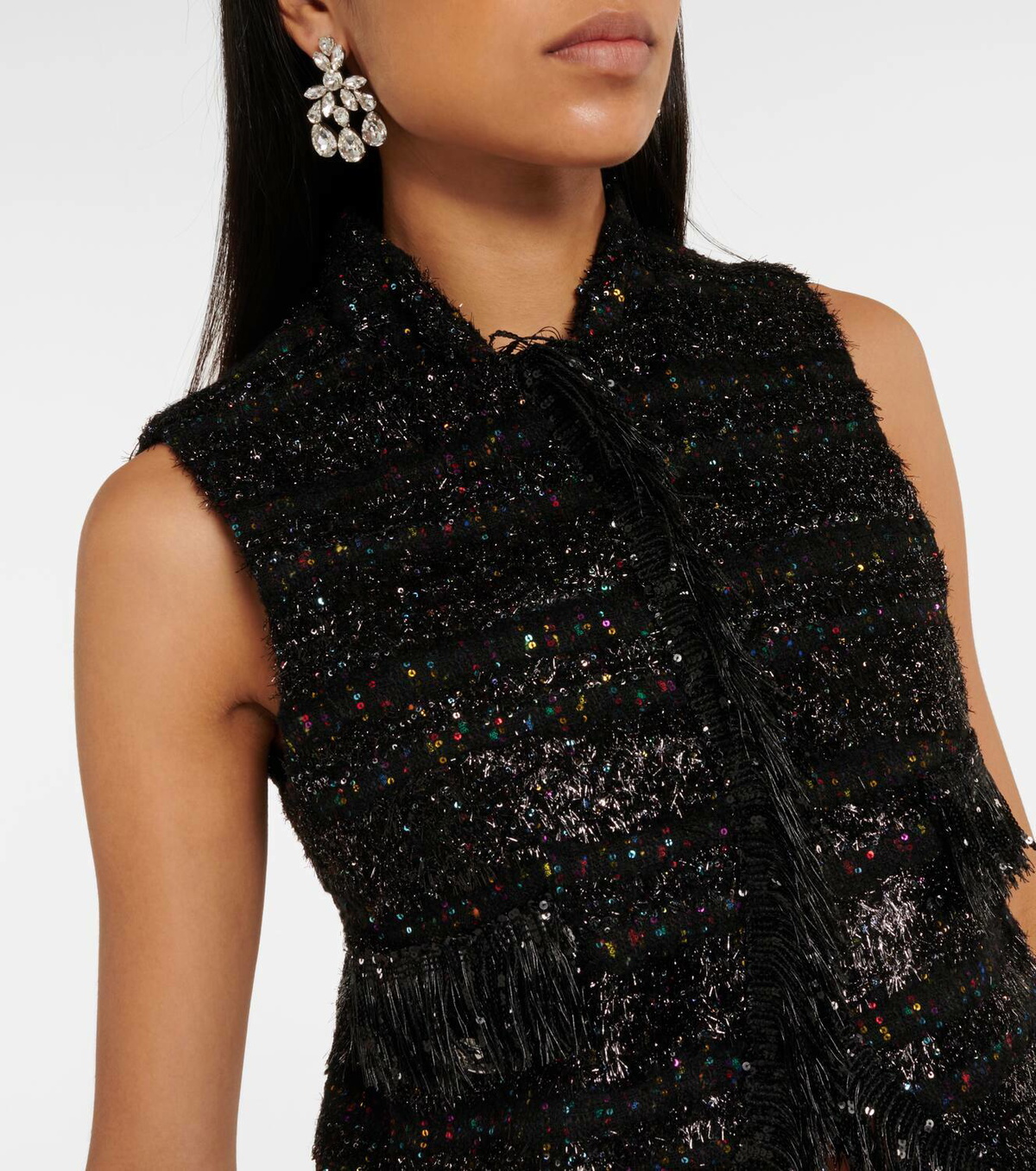Giambattista Valli Sequined bouclé vest