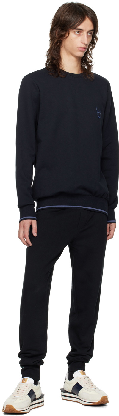 Paul Smith Navy Embroidered Sweatshirt