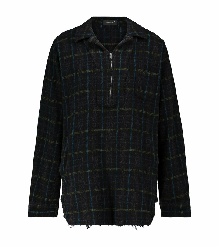 Photo: Undercover - Half-zipped checked wool overshirt