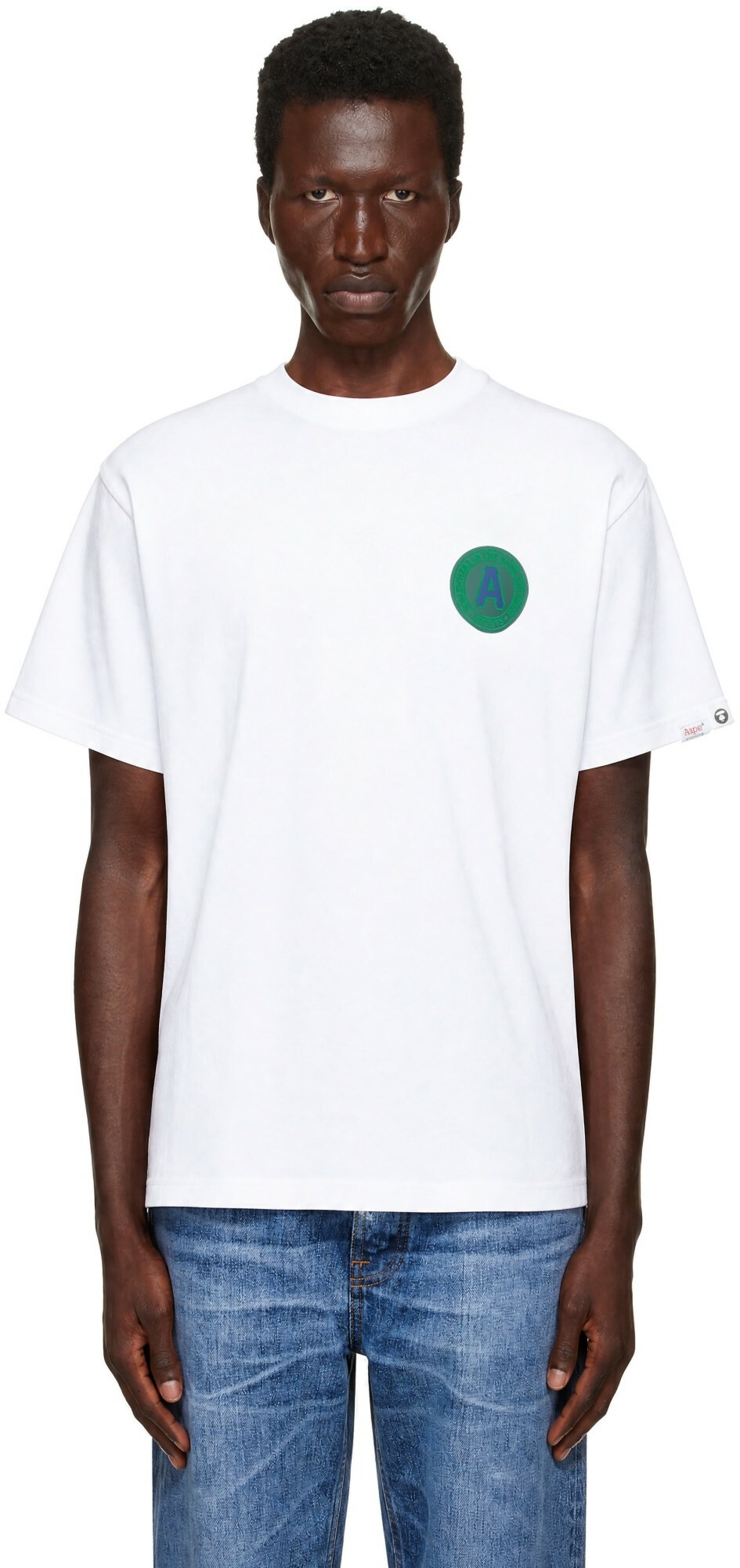 AAPE by A Bathing Ape White 'AAPE Basic' T-shirt