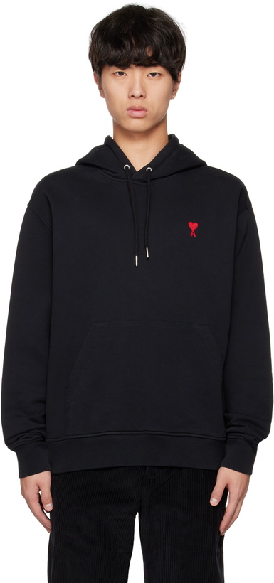 Photo: AMI Paris Black Ami De Cœur Hoodie