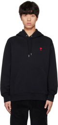 AMI Paris Black Ami De Cœur Hoodie