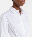 Max Mara Cognac cotton-blend midi dress