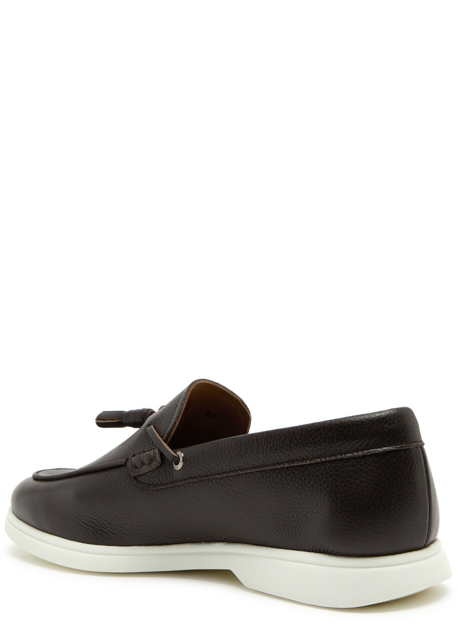 Boss Sienne Leather Loafers Dark Brown BOSS