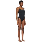 Nike Black Lace-Up Tie-Back One-Piece Swimsuit
