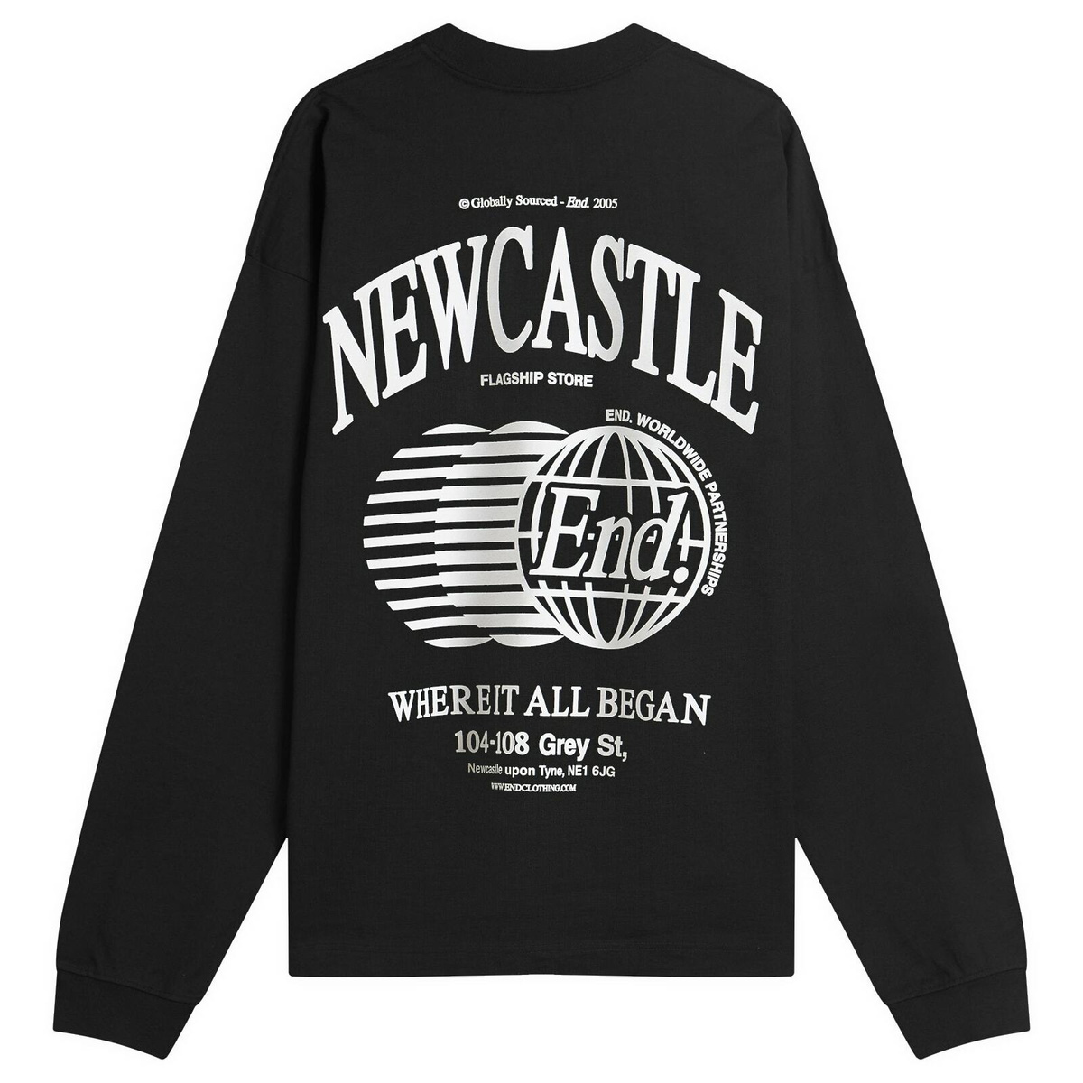 END. City Series 2.0 Newcastle Long Sleeve T-Shirt in Black