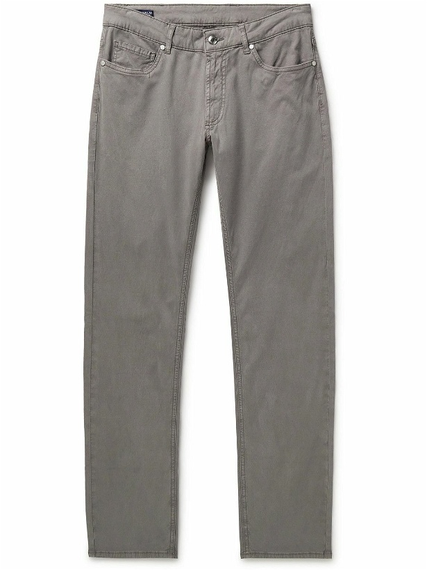 Photo: Peter Millar - Wayfare Slim-Fit Stretch-TENCEL™ and Cotton-Blend Twill Trousers - Gray