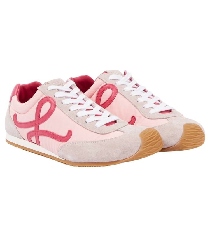 Photo: Loewe Ballet Runner 2.0 suede-trimmed sneakers