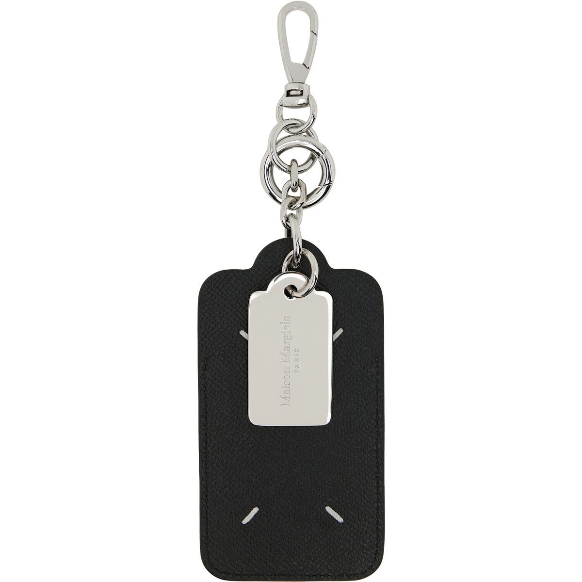 Maison Margiela Black Double Tag Keychain