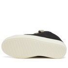 Rick Owens Men's Jumbo Lace Padded Low Sneakers in Black/Milk/Milk