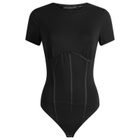 Good American Women's Weightless Scuba Corset Bodysuit in Black