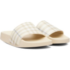 Burberry Beige Check Slides