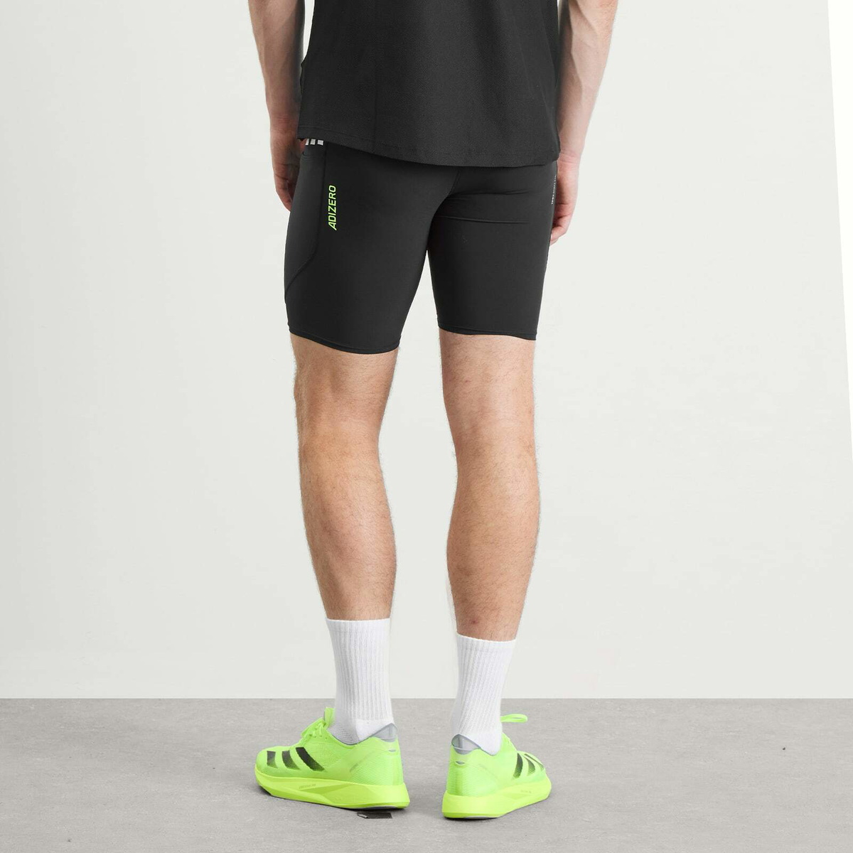 Adidas Men's Adizero Running Short Pocket Leggings in Black