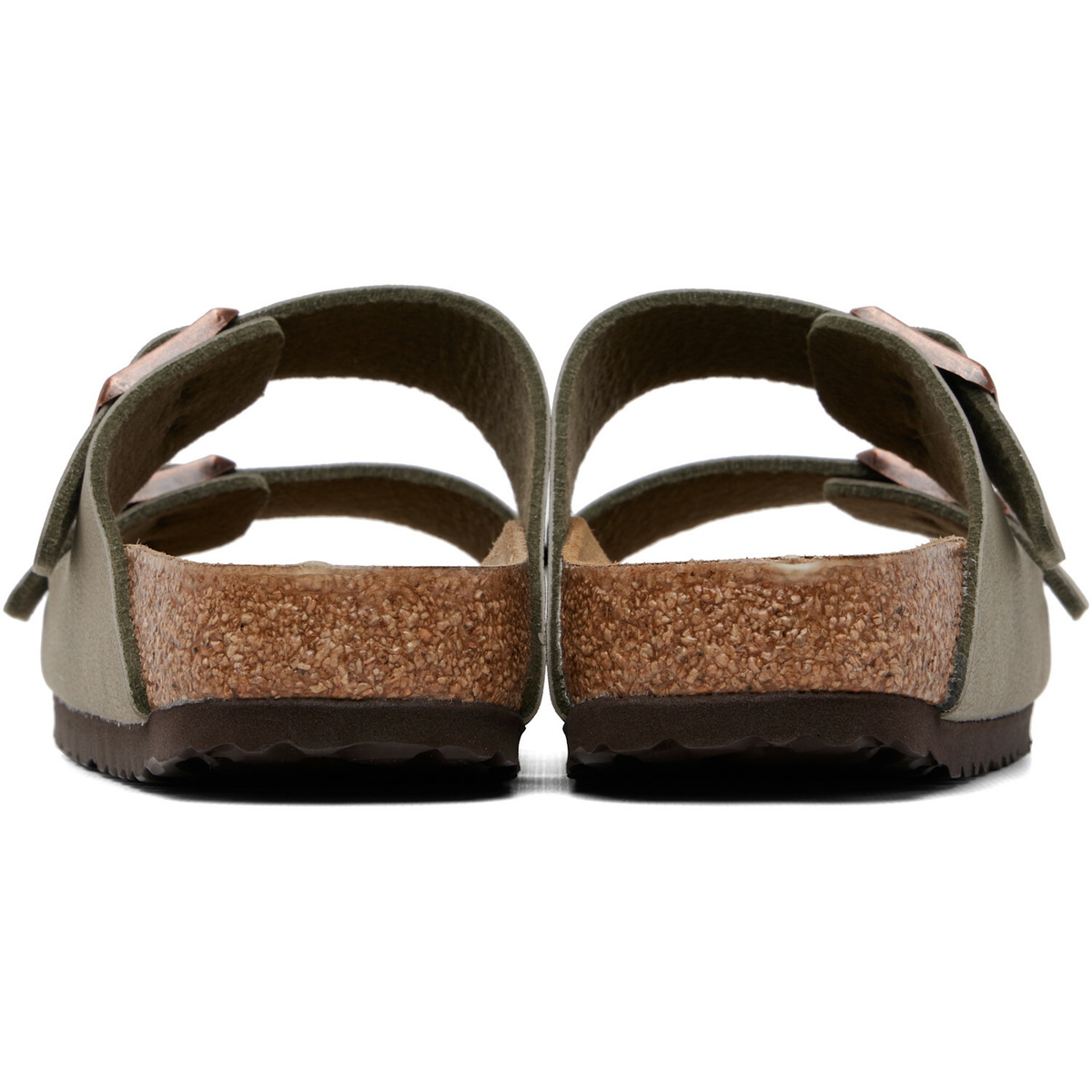 Birkenstock Gray Regular Arizona Birkibuc Sandals
