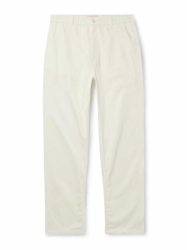 Photo: The Row - Sankuro Straight-Leg Cotton and Cashmere-Blend Gabardine Trousers - White
