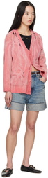 R13 Blue Nina Denim Shorts