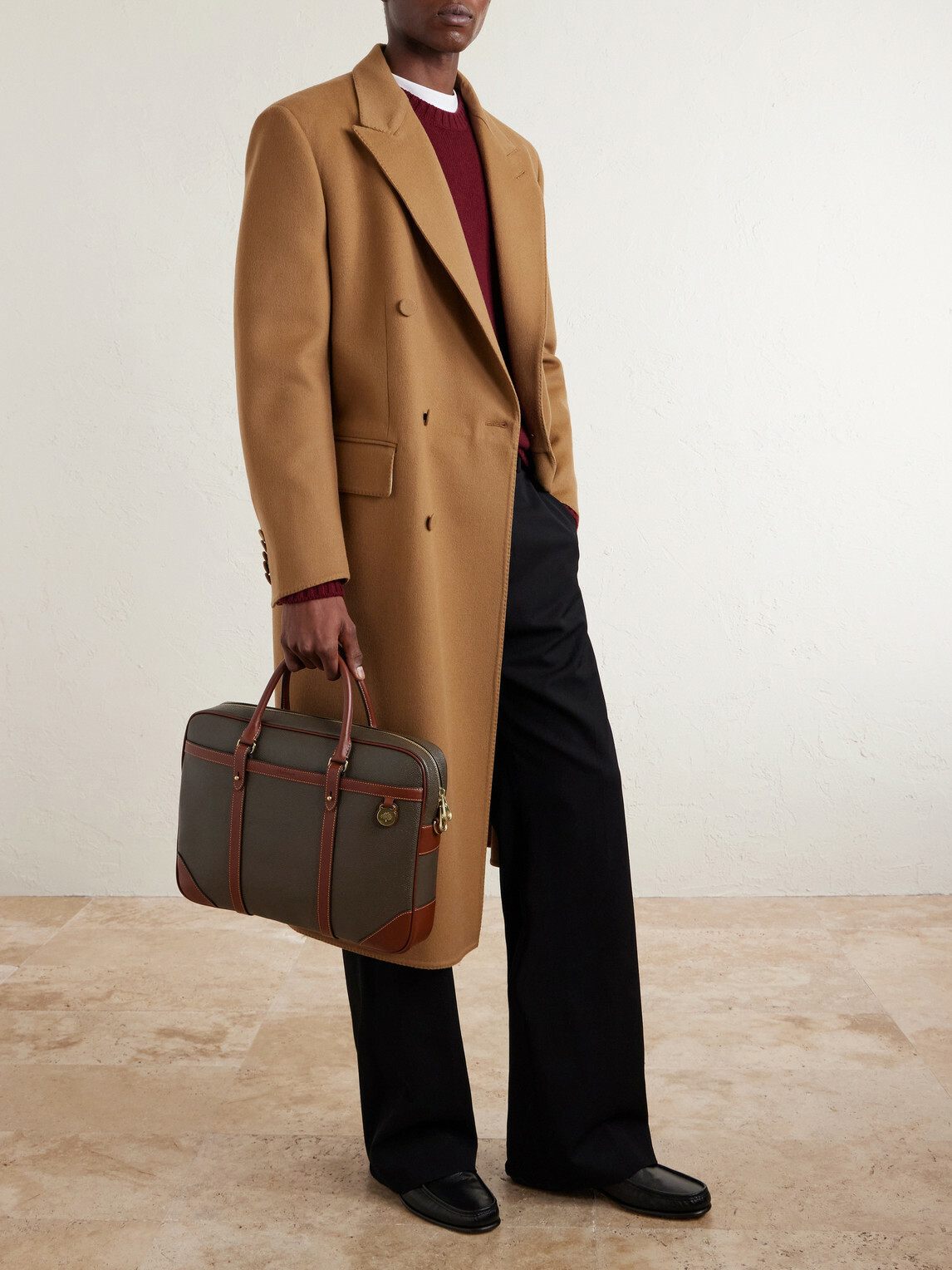 Mulberry - Heritage Leather-Trimmed Scotchgrain Briefcase