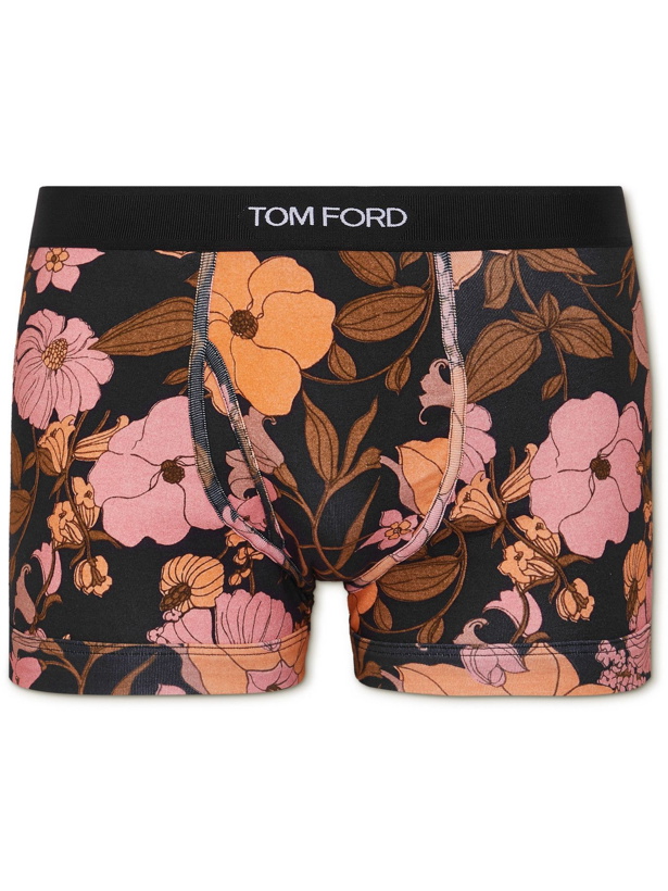 Photo: TOM FORD - Floral-Print Stretch-Cotton Boxer Briefs - Pink
