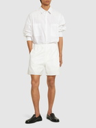 AURALEE Wide Cotton Oxford Shorts