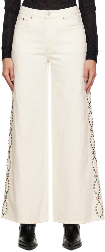 Photo: Anna Sui White Studded Jeans