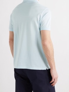 LORO PIANA - Cotton-Piqué Polo Shirt - Blue