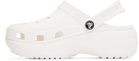Crocs White Classic Platform Clogs