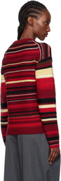 JW Anderson Red Multi Stripe Sweater