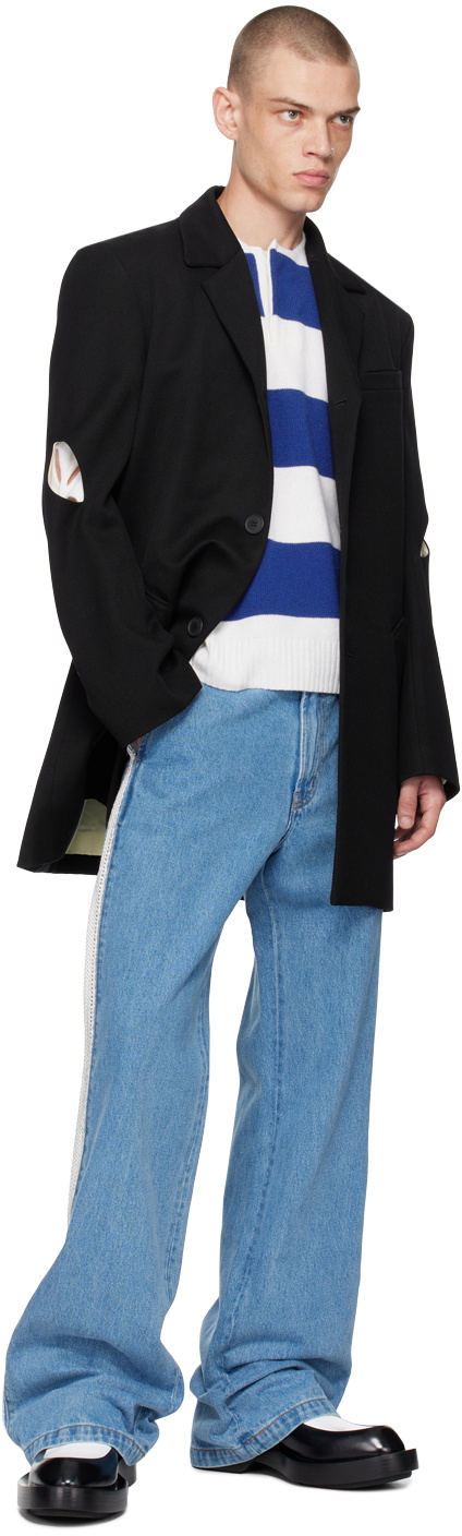 Stefan Cooke Black Slashed Coat Stefan Cooke