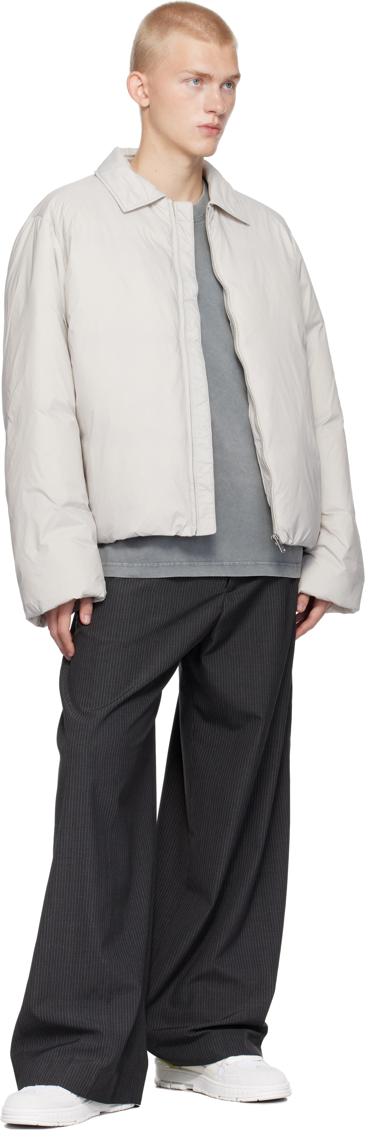 Axel Arigato Gray Boston Puffer Down Jacket